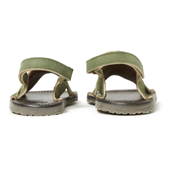 Crossed Strap Sandals | Khaki