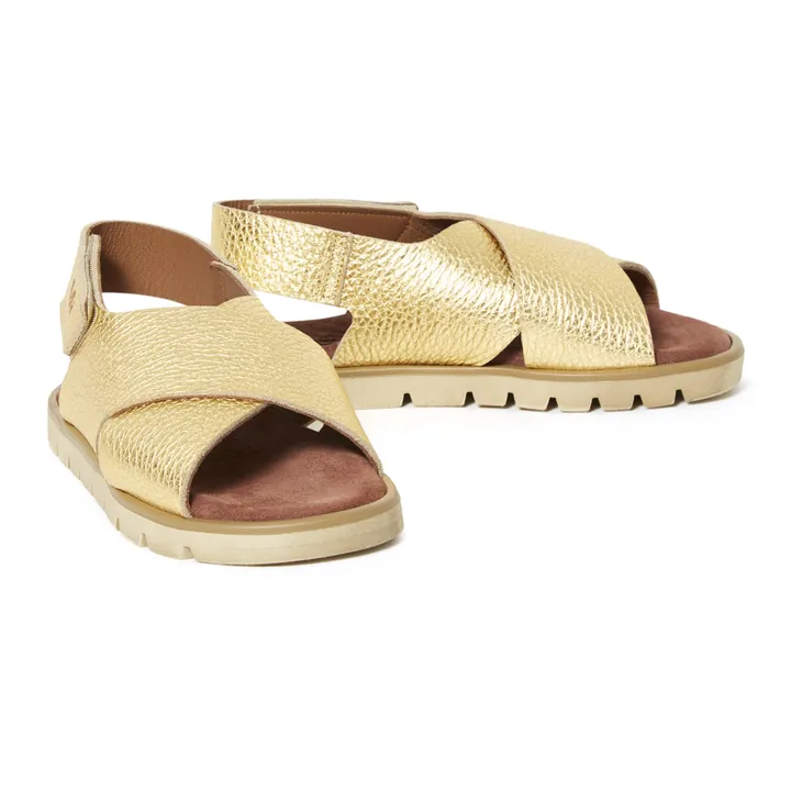 Crossed Sandals | Gold- Product image n°1