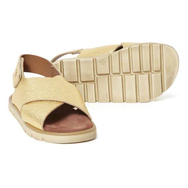 Crossed Sandals | Gold