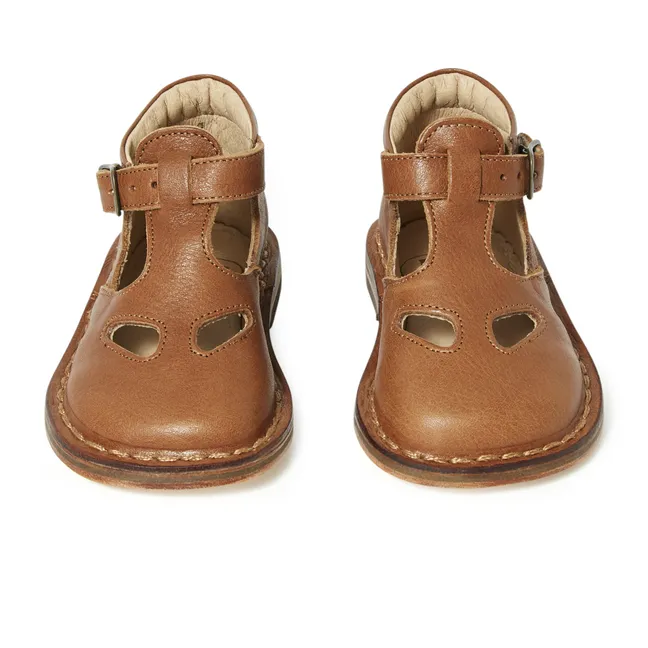 Leather Mary Janes | Camel