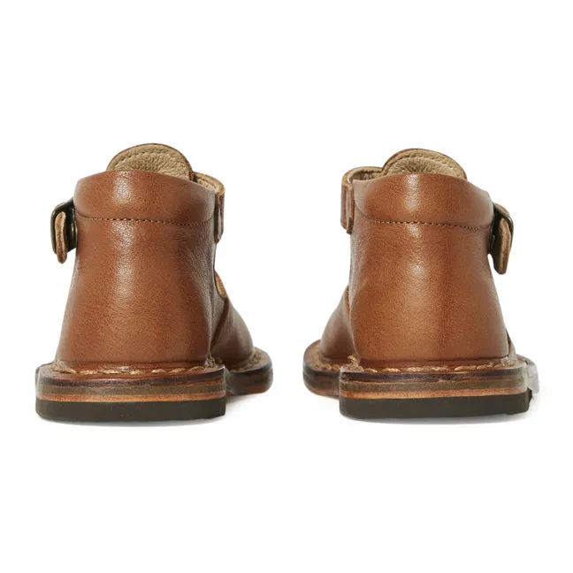 Leather Mary Janes | Camel