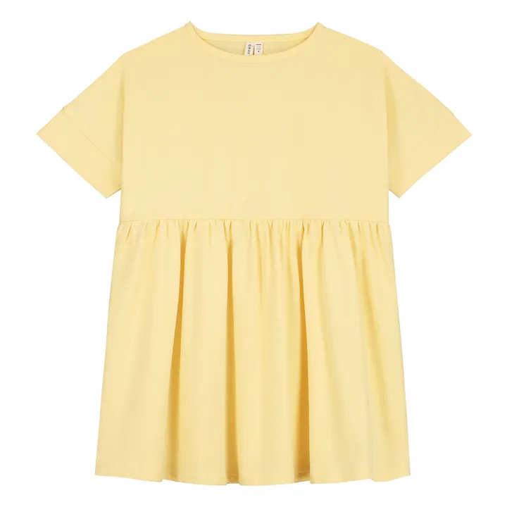 Organic Cotton Dress  | Pale yellow- Product image n°0