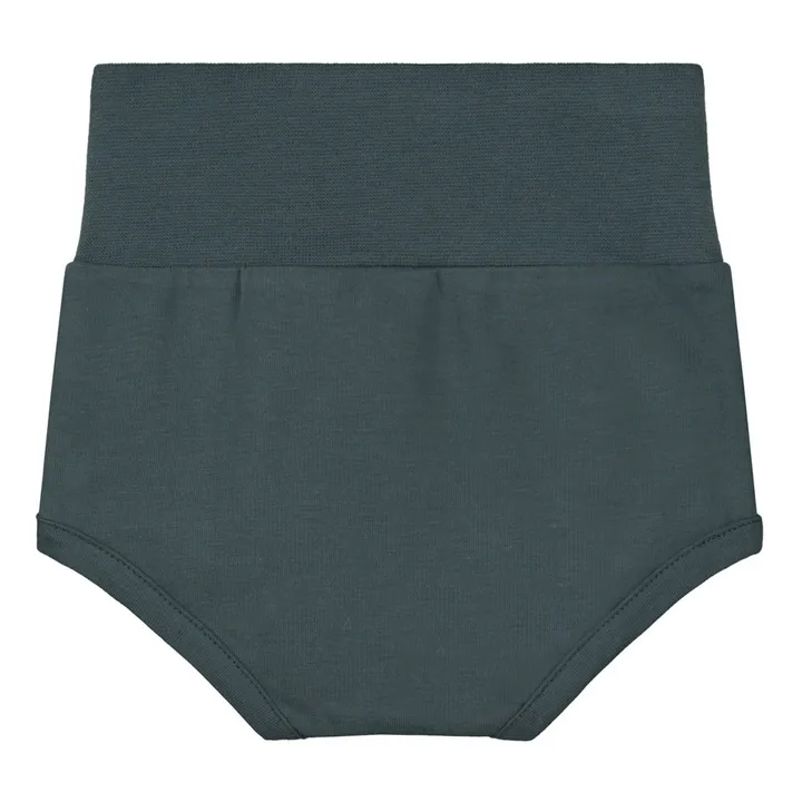 Organic Cotton Puffy Shorts  | Grey blue- Product image n°1