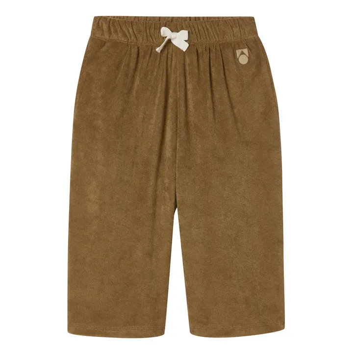 Cropped Organic Cotton Trousers  | Camel- Product image n°0