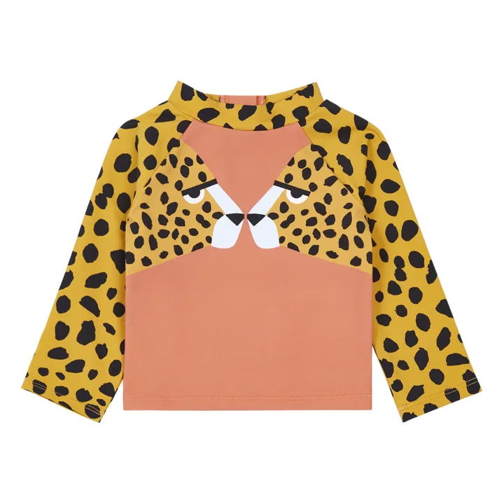 Anti-UV Recylced Nylon Cheetah T-Shirt  | Rust- Product image n°0