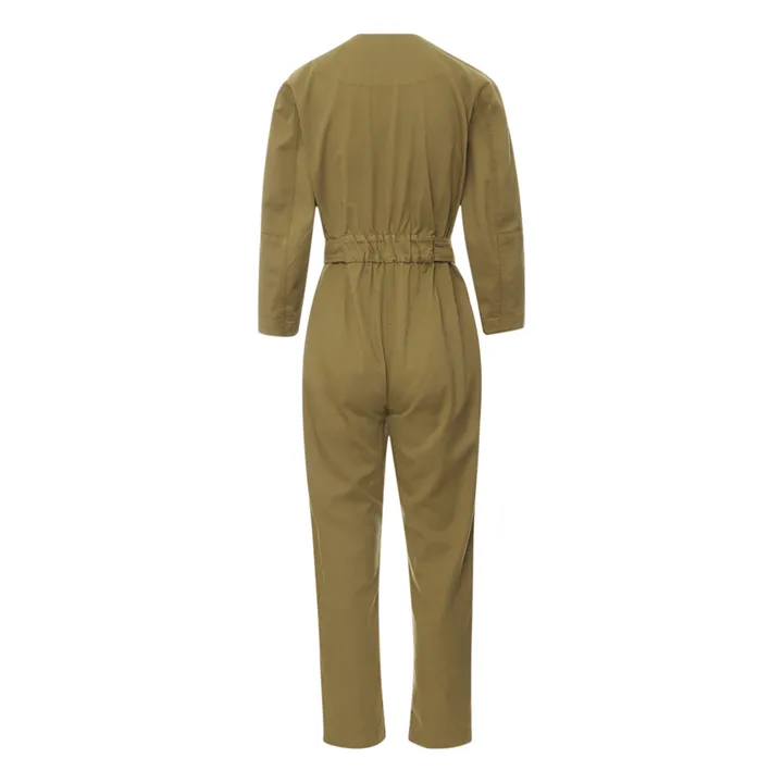 Tyra Cotton Twill Jumpsuit | Khaki brown- Product image n°4