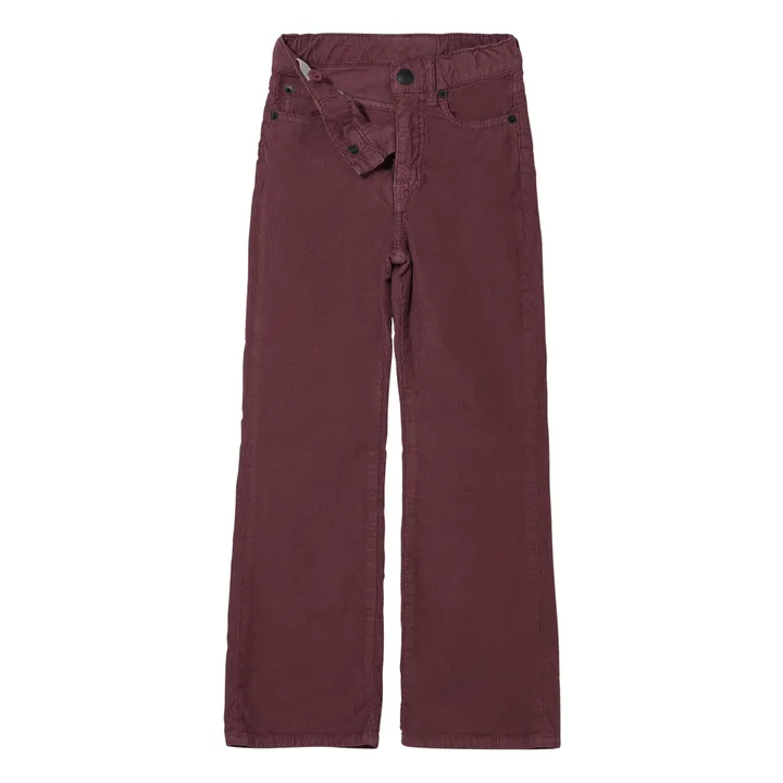 Large Fiona Corduroy Milleraies Trousers  | Plum- Product image n°2