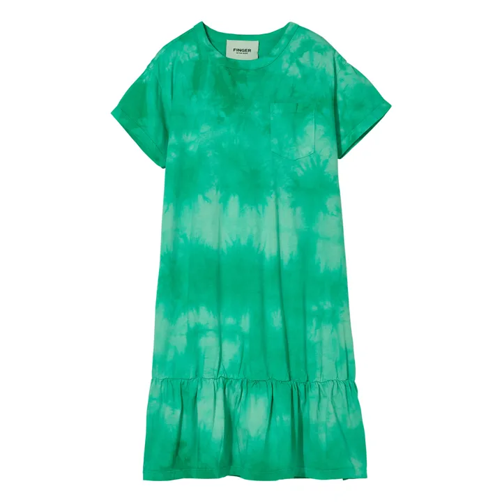 Kleid Oversized Patti Tie & Dye | Grün- Produktbild Nr. 0