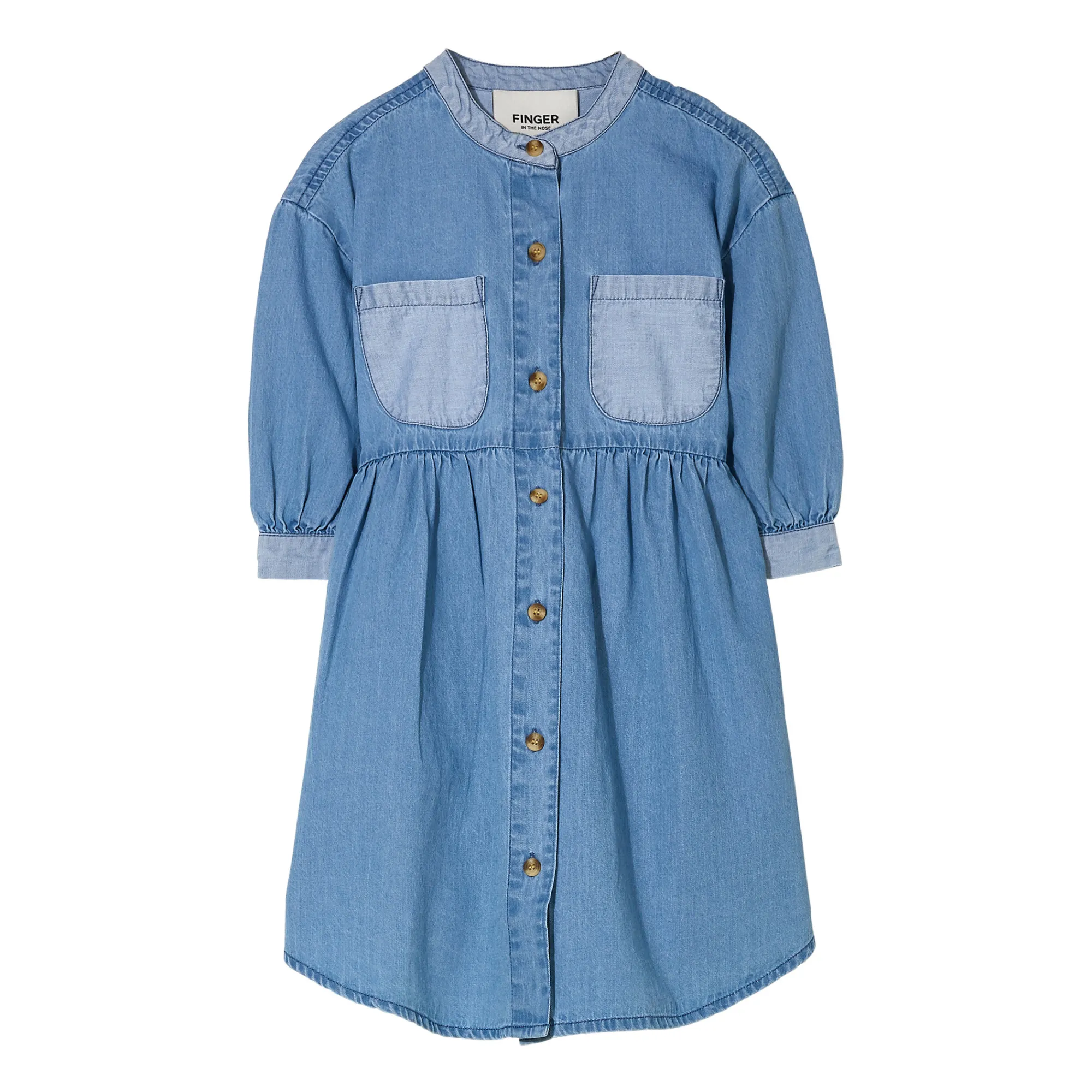 finger in the nose denim dress Finger In The Nose Blue Denim Olga Dress Ladida