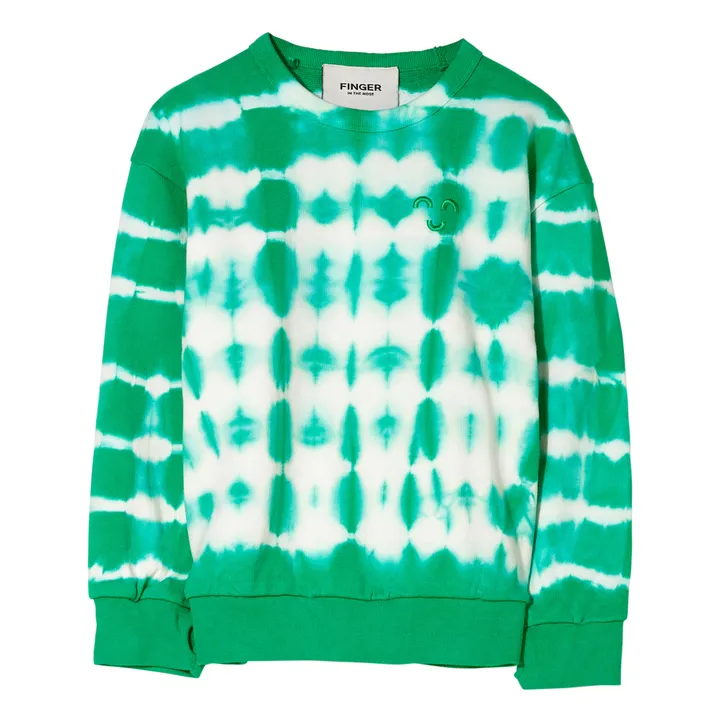 Loose Wind Tie-dye Sweatshirt  | Green- Product image n°0