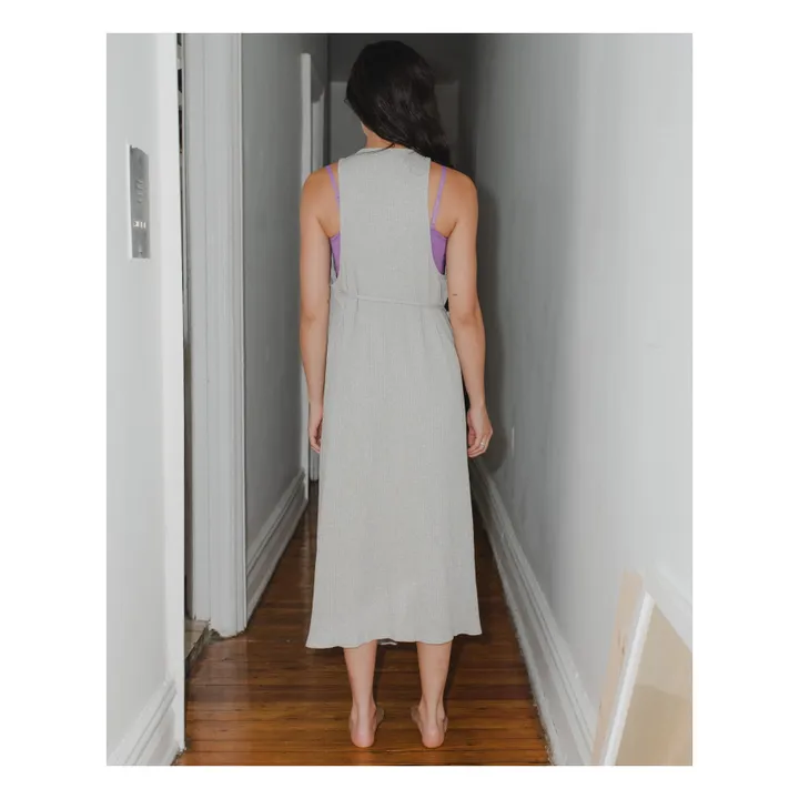 Vestido Acanalado Cleat | Gris- Imagen del producto n°4