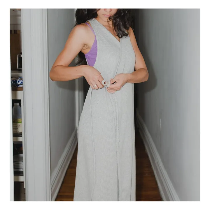 Vestido Acanalado Cleat | Gris- Imagen del producto n°2