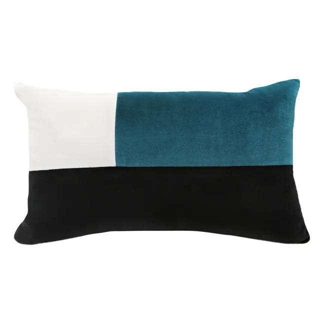 Echec Velvet Cushion  | Sarah Blue