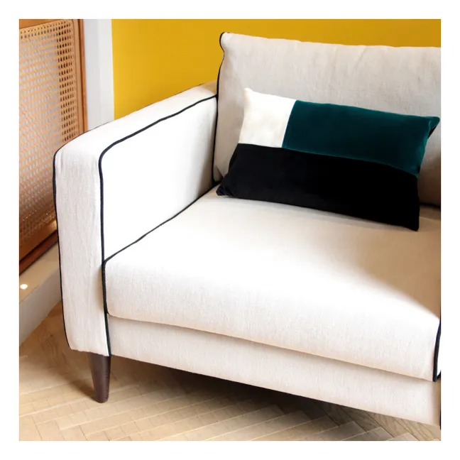 Echec Velvet Cushion  | Sarah Blue