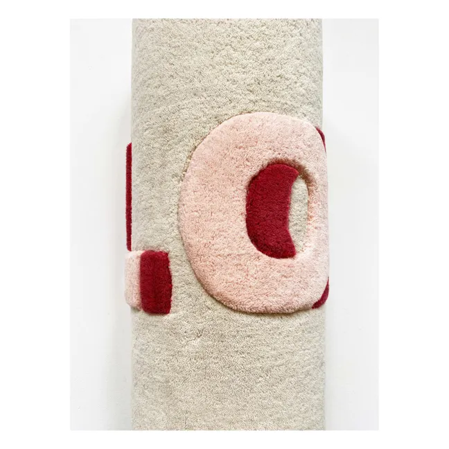 Wool "Love" Rug 100 x 50cm | Pink