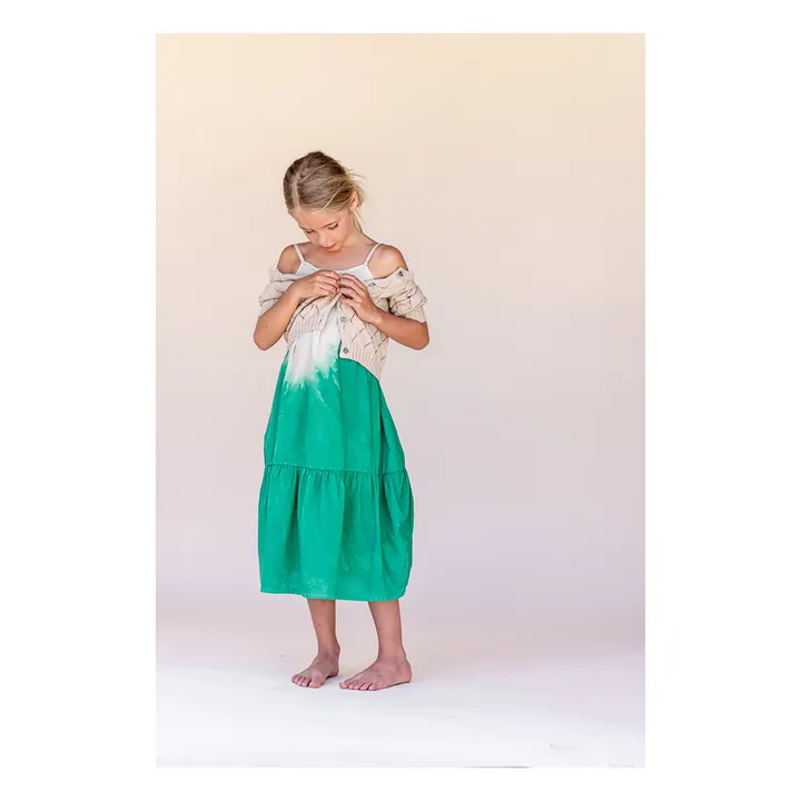 Tie-dye Organic Cotton Dress  | Green- Product image n°7