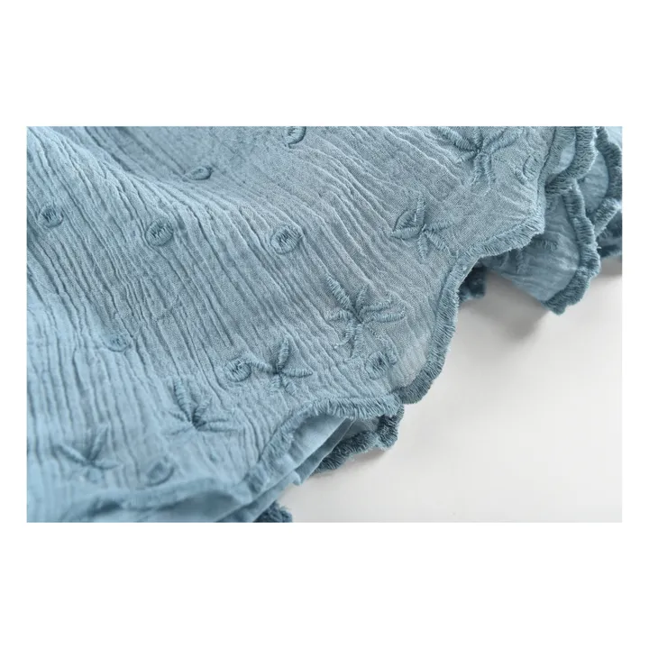 Vestido algodón orgánico Leilani | Azul Gris- Imagen del producto n°4