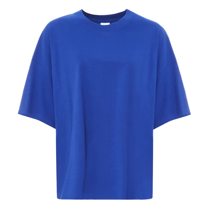 T-Shirt Oversized Boxy Coton Bio | Bleu électrique- Image produit n°0