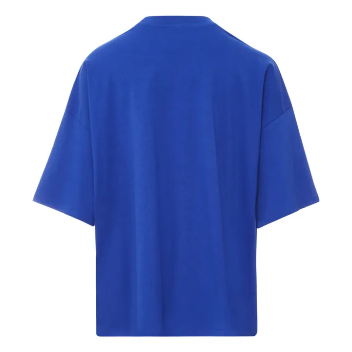 T-Shirt Oversized Boxy Bio-Baumwolle | Electric Blue- Produktbild Nr. 4