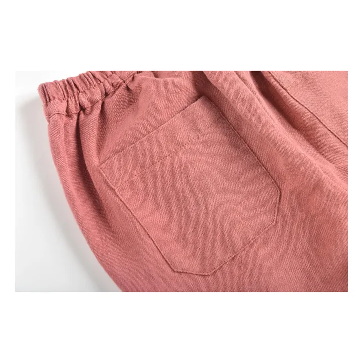 Pantaloni in lino bio e in cotone bio Acilu | Ruggine- Immagine del prodotto n°3