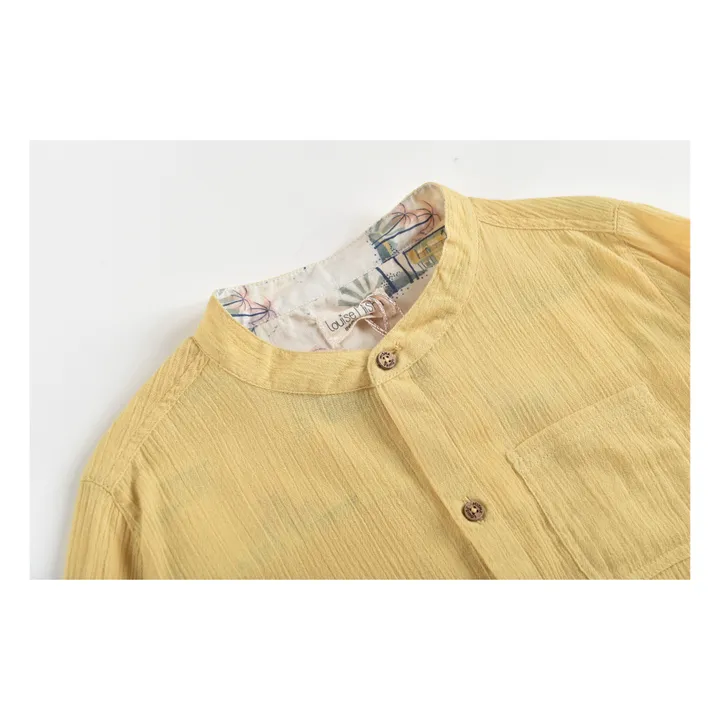 Camicia in cotone bio Amod | Giallo senape- Immagine del prodotto n°1