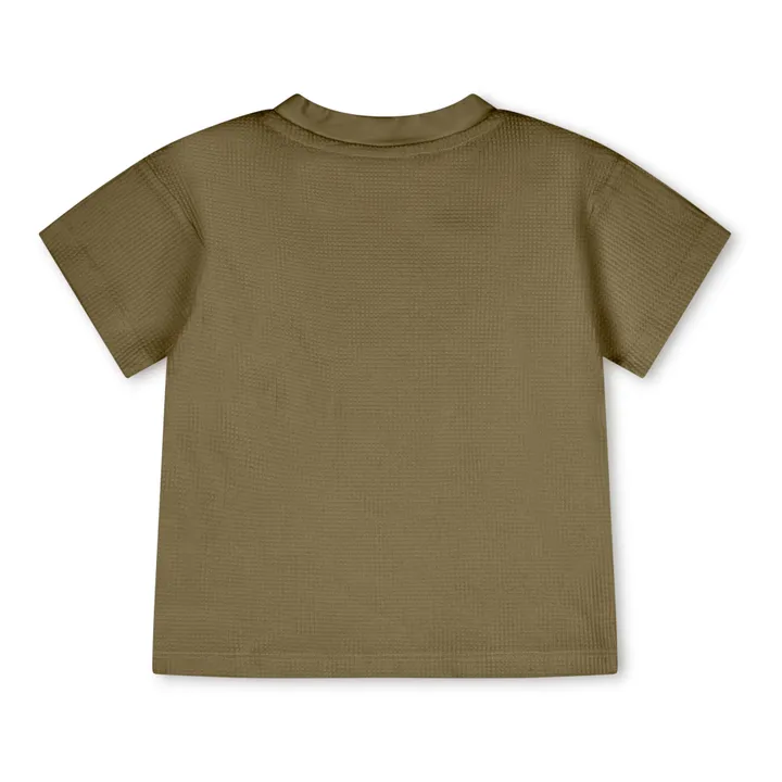 T-shirt in cotone bio | Verde militare- Immagine del prodotto n°4