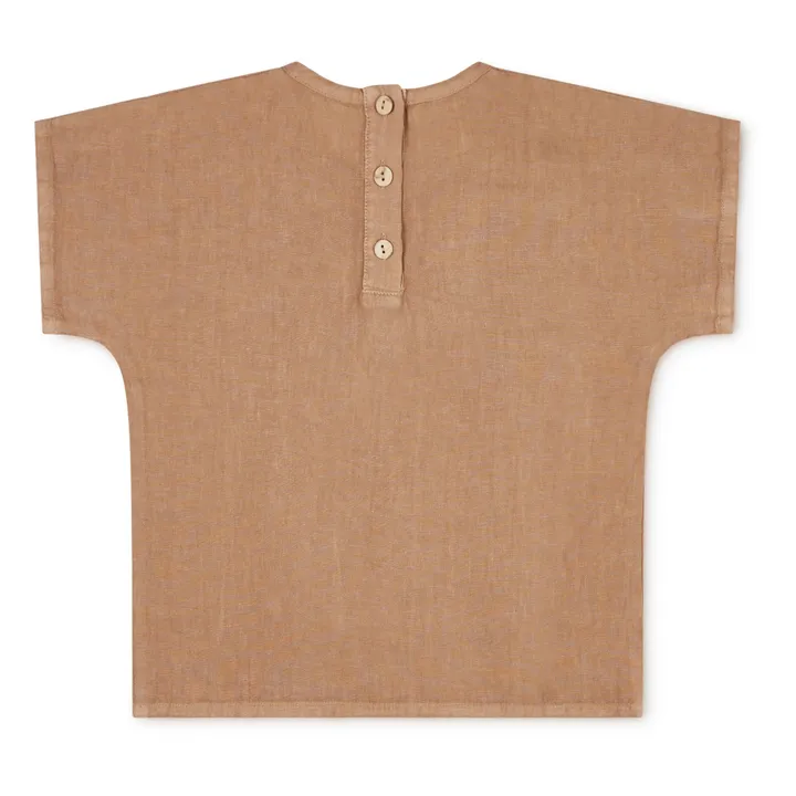 Arlo Linen T-shirt  | Beige- Product image n°2