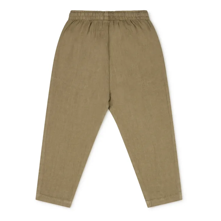 Pantaloni in lino Lio | Verde militare- Immagine del prodotto n°1