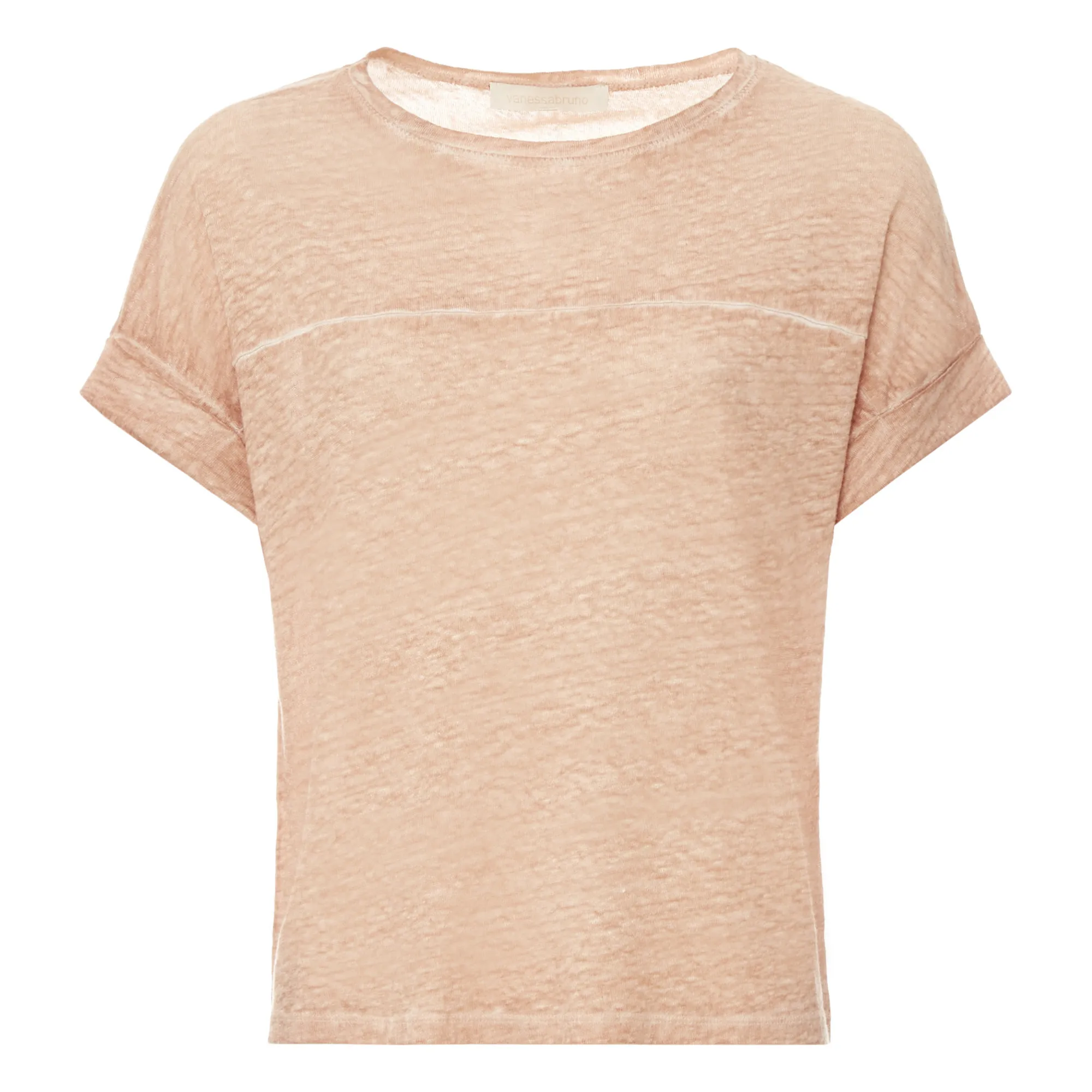 Vanessa Bruno Beige Pink Nelda Linen T-Shirt