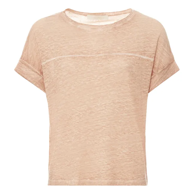 Camiseta Nelda Lino | Beige rosado