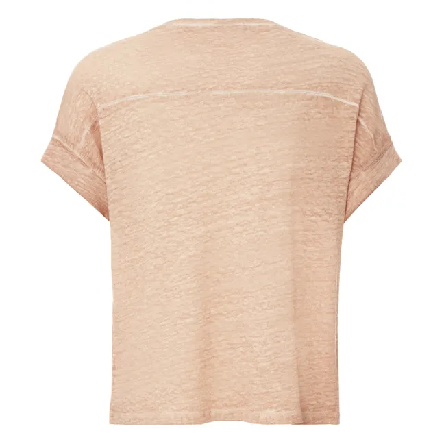 T-Shirt Nelda aus Leinen | Beige rosé