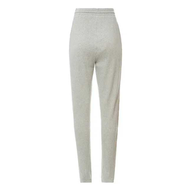 Jogginghose Gerippt Bio-Baumwolle | Grau