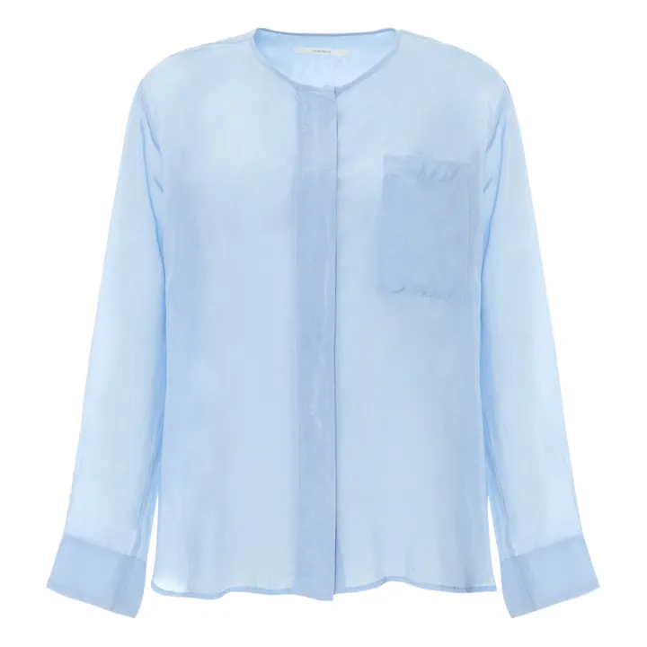 Camisa Filyn Cupro | Azul Cielo- Imagen del producto n°0