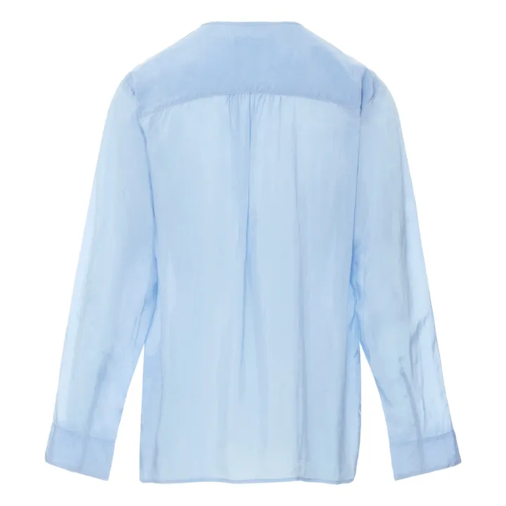 Camisa Filyn Cupro | Azul Cielo- Imagen del producto n°2