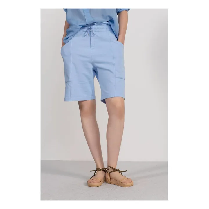 Shorts Harlow Jersey algodón orgánico | Azul Cielo- Imagen del producto n°2