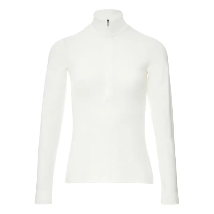 T-shirt Col Zippé Gemini IV - Collection Femme  | Blanc- Image produit n°0