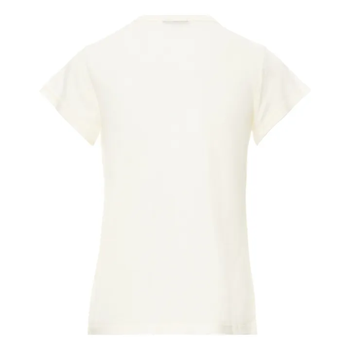 T-shirt Dominique in cotone e lino | Ecru- Immagine del prodotto n°3