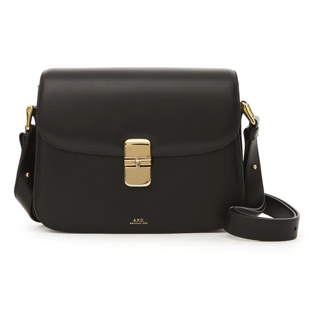 Grace Smooth Leather Bag  | Black