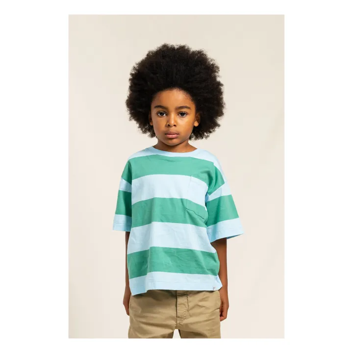 King Striped T-shirt  | Green- Product image n°1