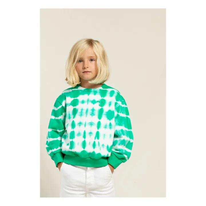 Loose Wind Tie-dye Sweatshirt  | Green- Product image n°1
