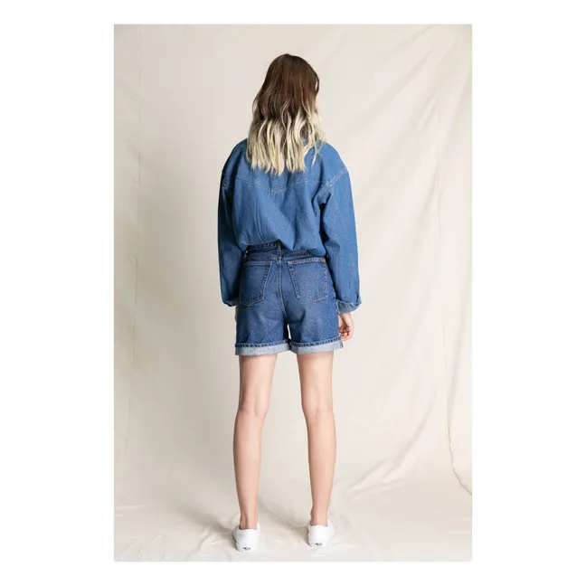 Short Taille Haute Cherryl | Denim