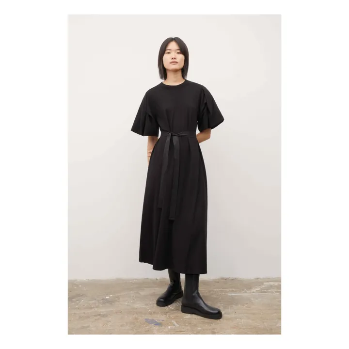 Kleid Origami Bio-Baumwolle | Schwarz- Produktbild Nr. 2