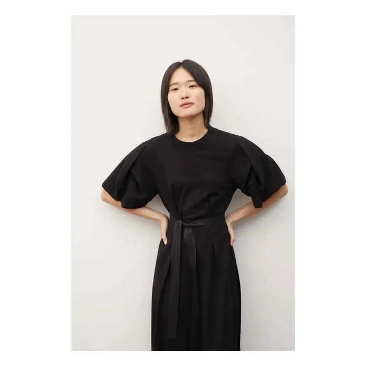 Kleid Origami Bio-Baumwolle | Schwarz- Produktbild Nr. 5