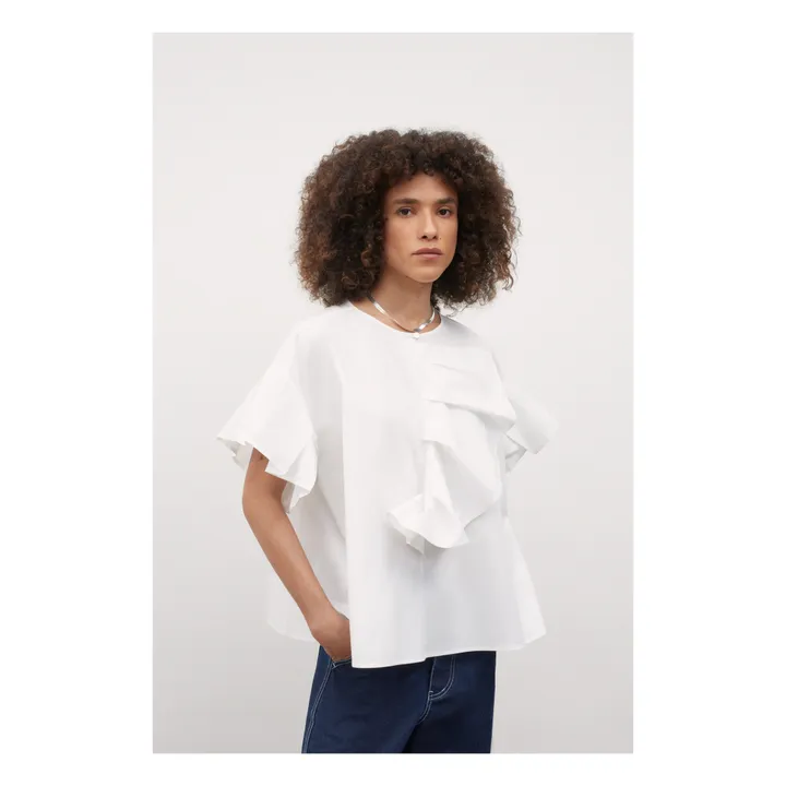 Eloise Organic Cotton Blouse  | White- Product image n°1