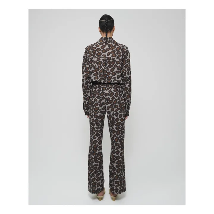 Odella Veil and Cotton Jumpsuit  | Brown- Product image n°6