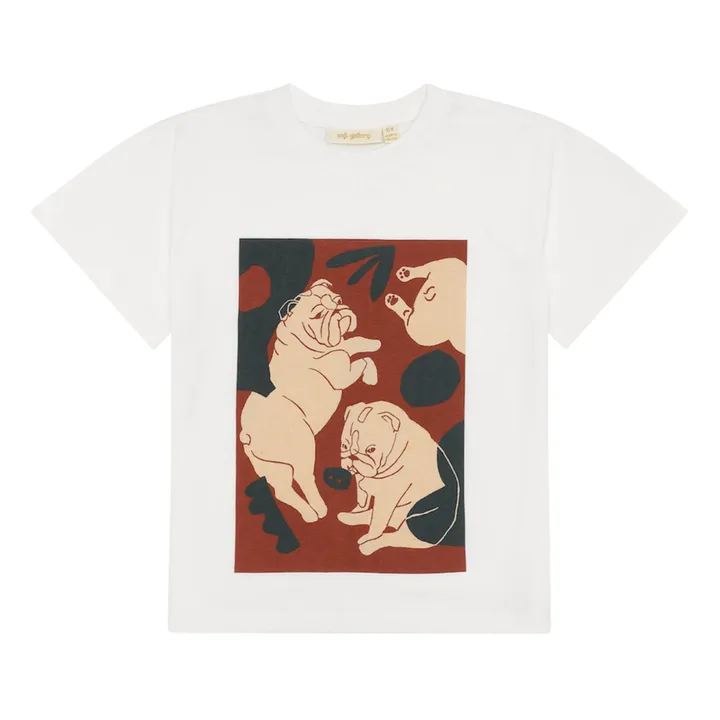 Camiseta Asger Estampado Perros algodón orgánico | Blanco Roto- Imagen del producto n°0