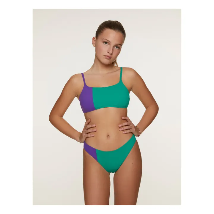Bikini-Unterteil Bio Ninetys Bicolore | Grün- Produktbild Nr. 1