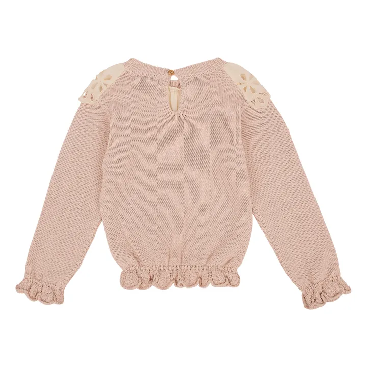 Garance English Embroidered Jumper  | Pink- Product image n°1