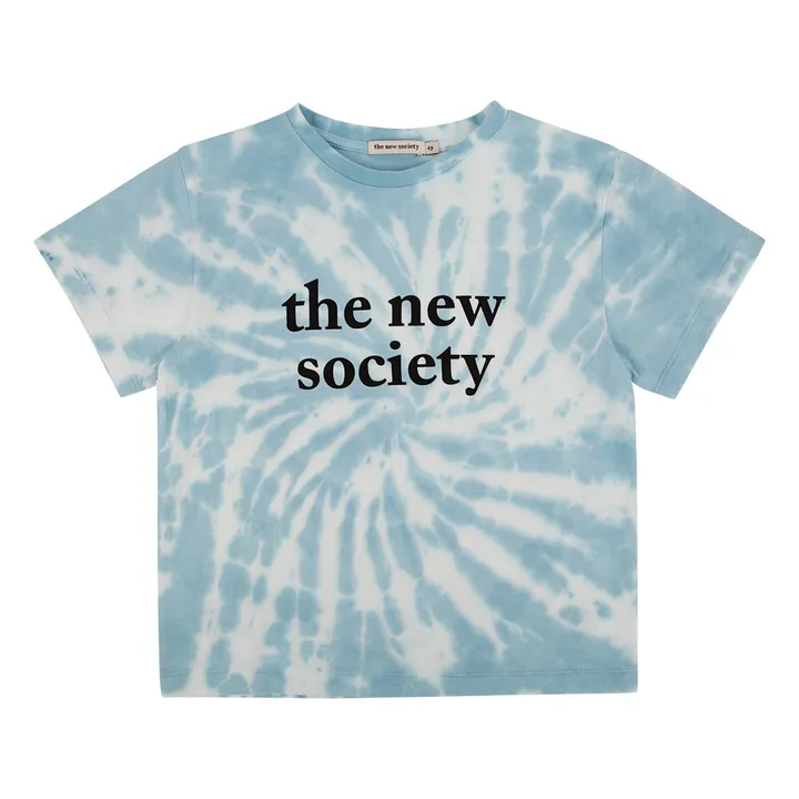 Tie-dye Organic Cotton T-shirt  | Blue- Product image n°0