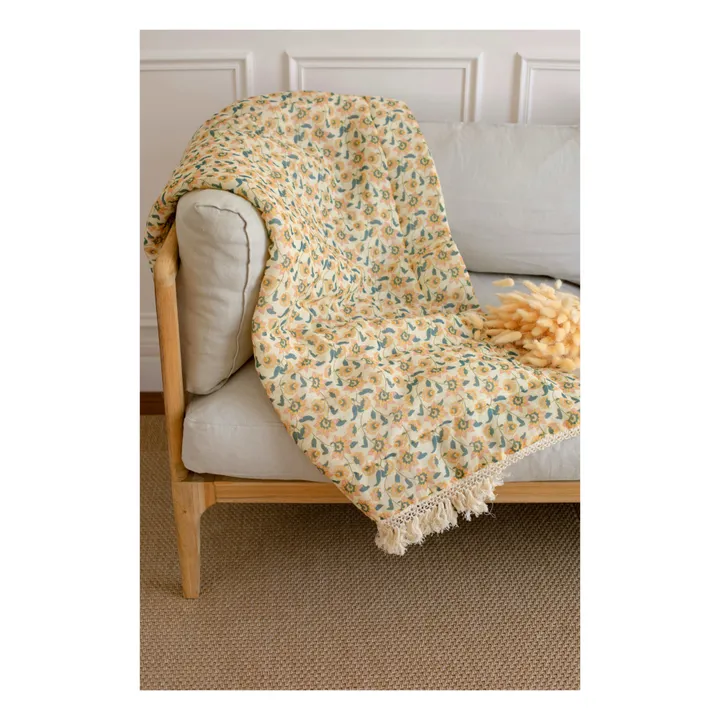 Noha Organic Cotton Plaid  | Cream- Product image n°1